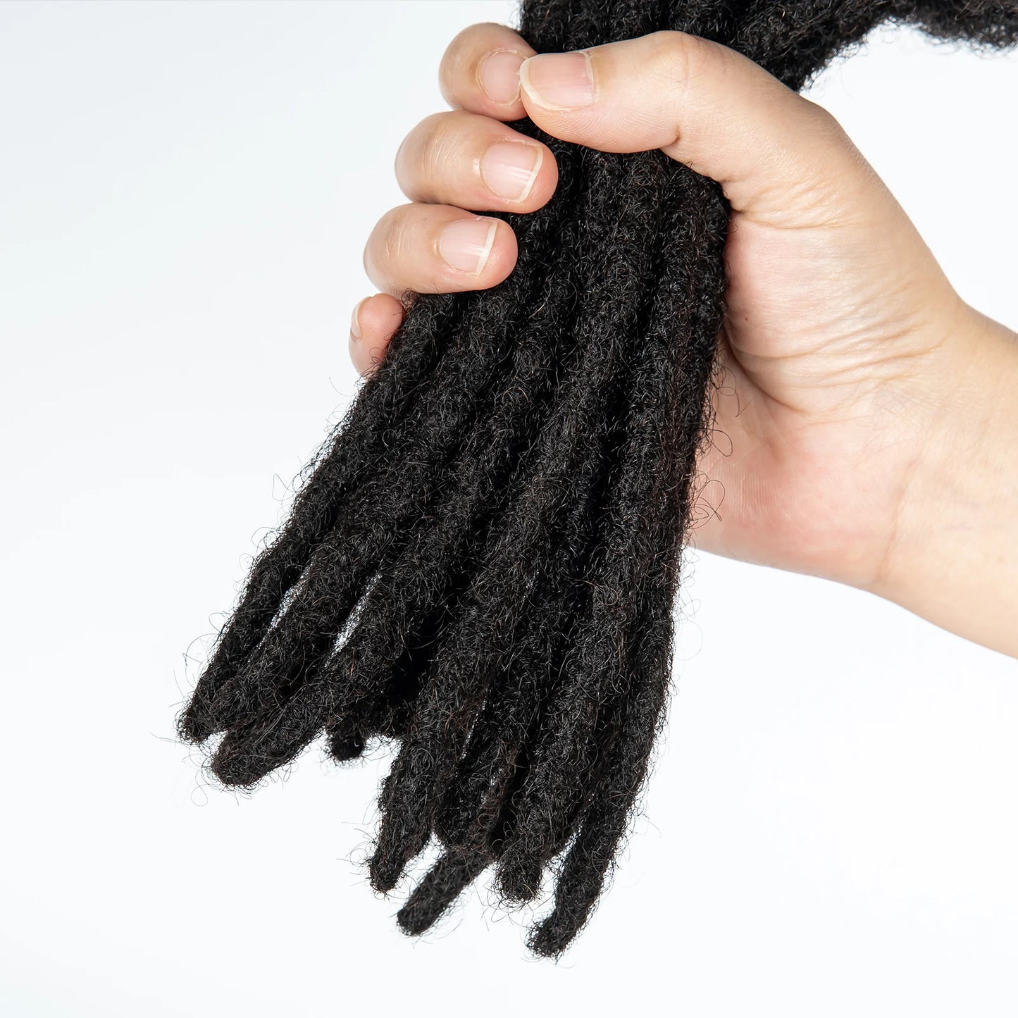0.6cm Width 4-8 Inches 10 Strands Loc Extensions Human Hair 100% Full Handmade Permanent Dreadlock Extensions for Women Men
