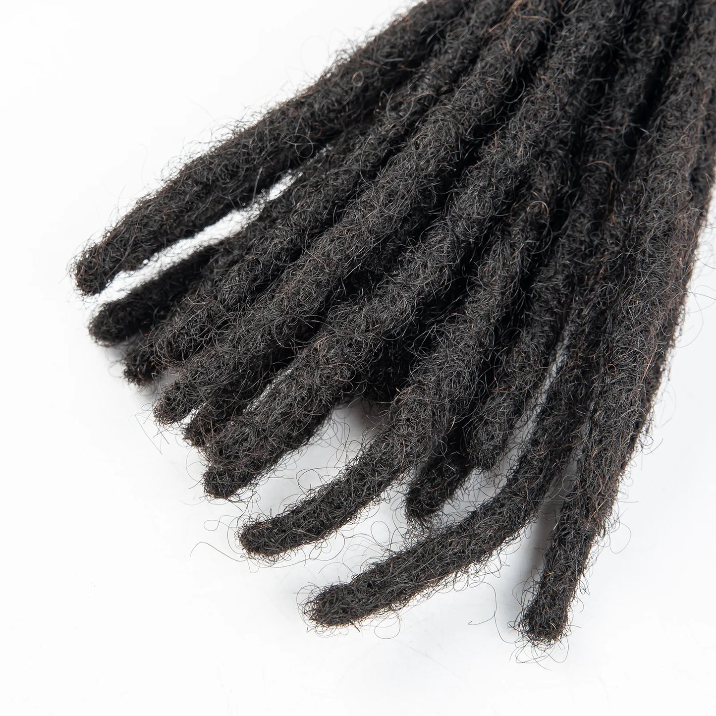 0.6cm Width 4-8 Inches 10 Strands Loc Extensions Human Hair 100% Full Handmade Permanent Dreadlock Extensions for Women Men