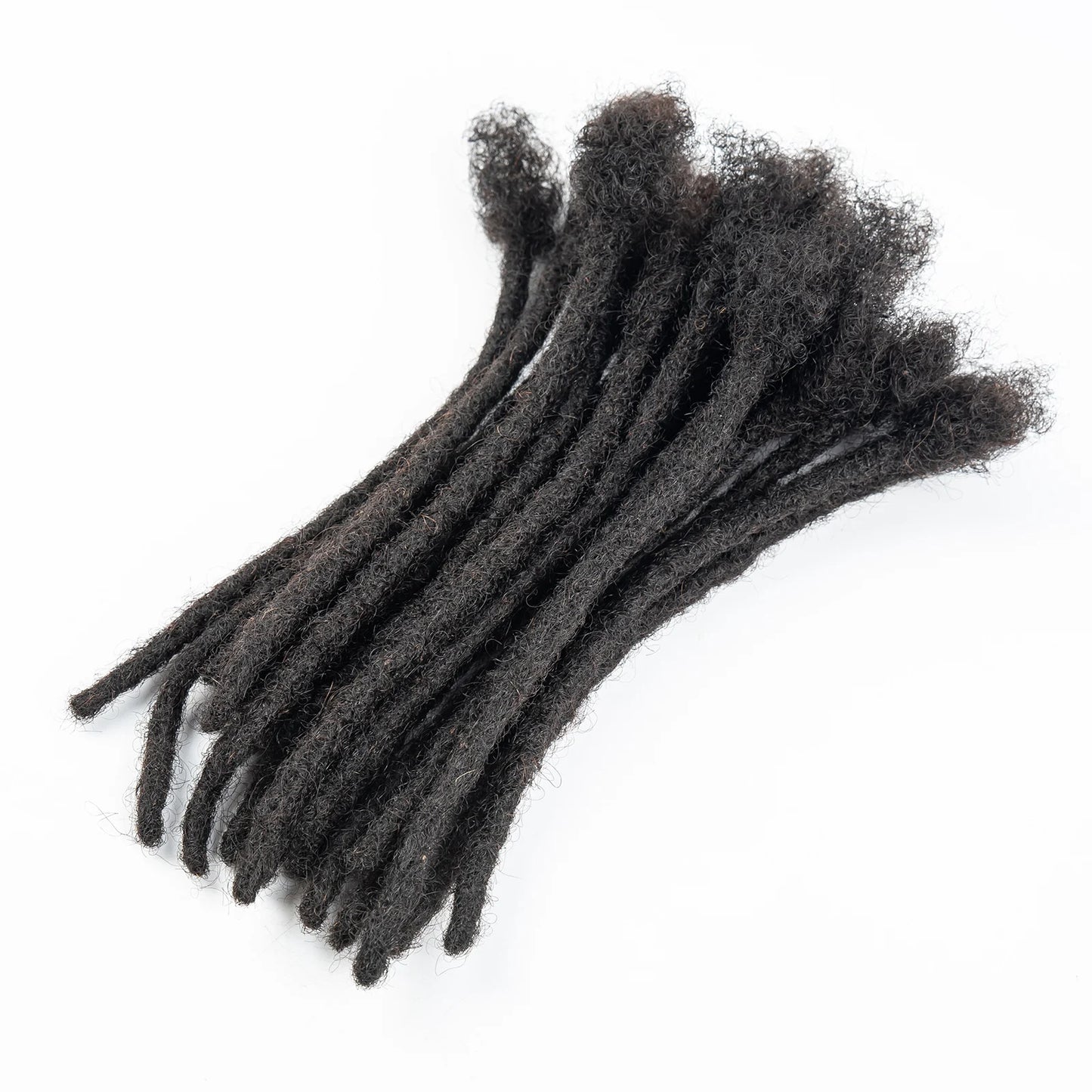 0.6cm Width 4-8 Inches 10 Strands Loc Extensions Human Hair 100% Full Handmade Permanent Dreadlock Extensions for Women Men