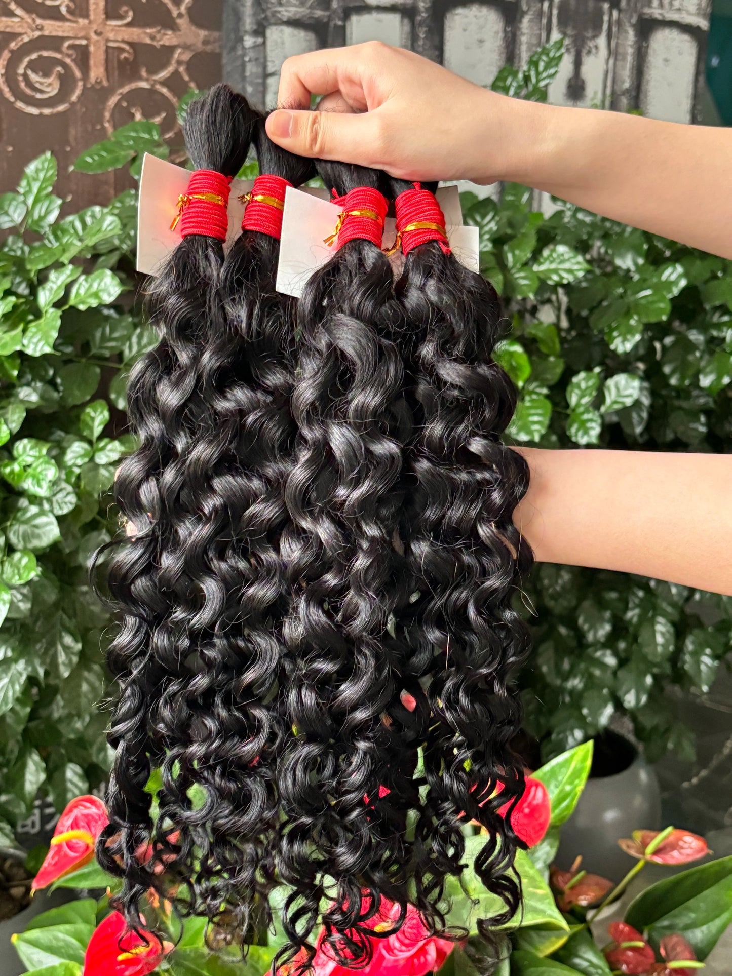 V Beauty Human Hair Braiding Hair Bundles for Boho Braids No Weft Human Hair Bulk 200g Wet and Wavy Hair Extensions