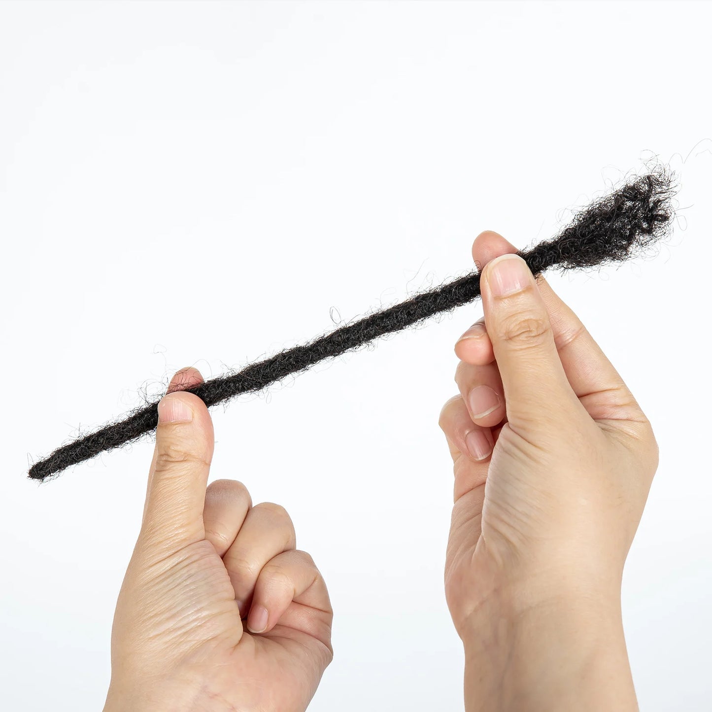 0.6cm Width 4-8 Inches 10 Strands Loc Extensions Human Hair 100% Full Handmade Permanent Dreadlock Extensions for Women Men