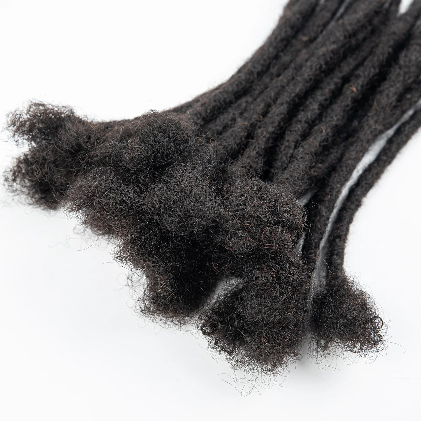 0.6cm Width 4-8 Inches 10 Strands Loc Extensions Human Hair 100% Full Handmade Permanent Dreadlock Extensions for Women Men