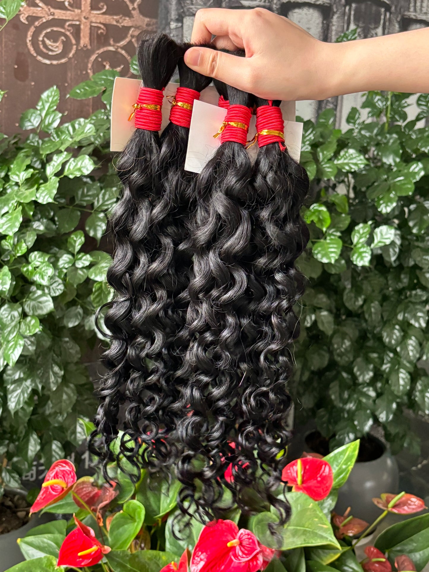 V Beauty Human Hair Braiding Hair Bundles for Boho Braids No Weft Human Hair Bulk 200g Wet and Wavy Hair Extensions